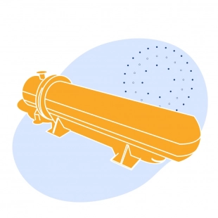 Пароводяной подогреватель 124 шт 2.98 Гкал/час 59 т/час 426x3575 мм 17.2 м2