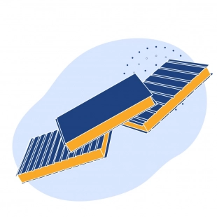 Кровельная сэндвич-панель МВ 60 мм RAL 8017