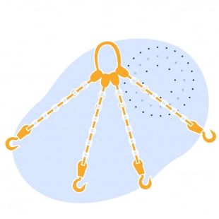 Строп четырехветвевой цепной 4СЦ 1 м 17 т