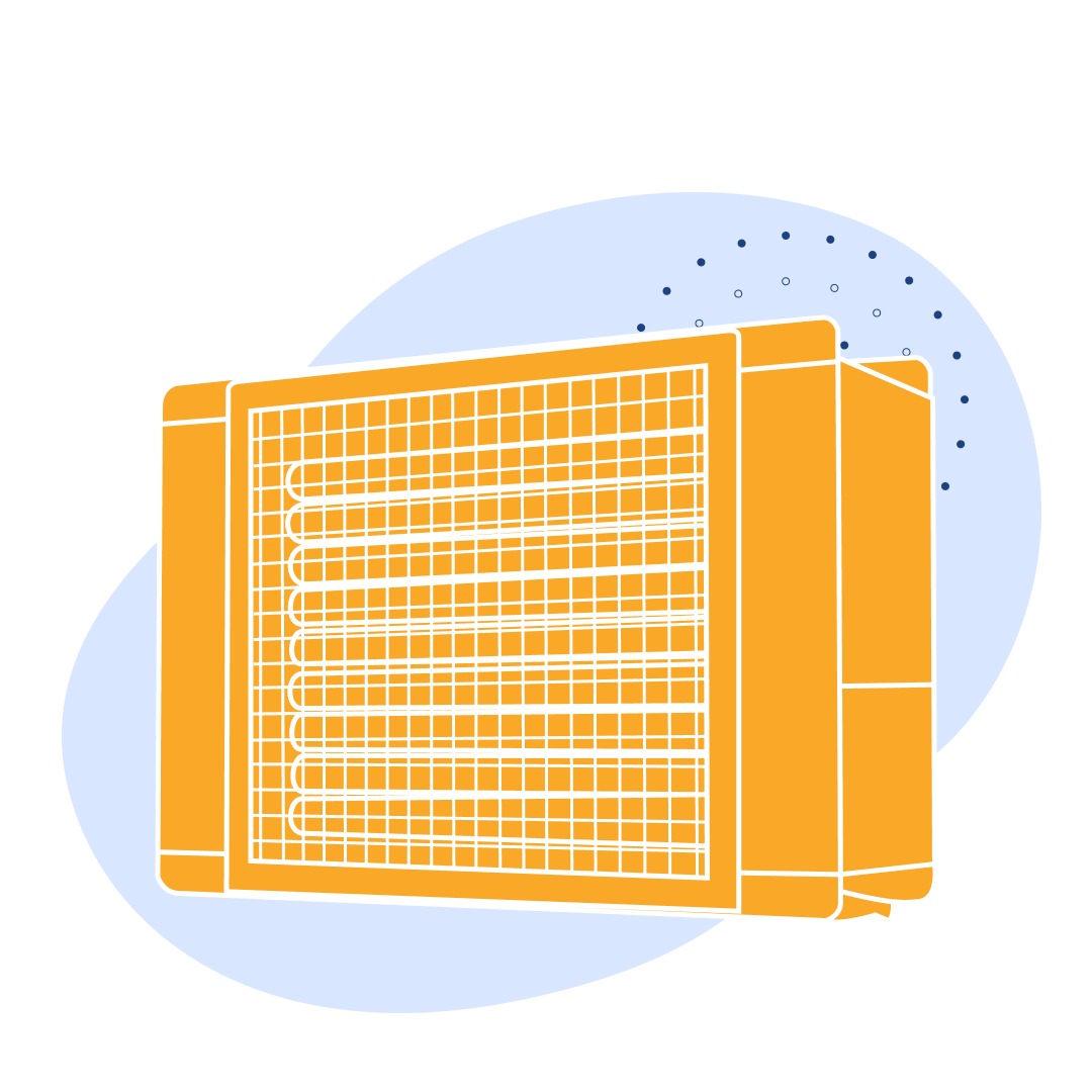 Электрокалорифер 435x610x745 мм 25 кВт 3000 м3/час
