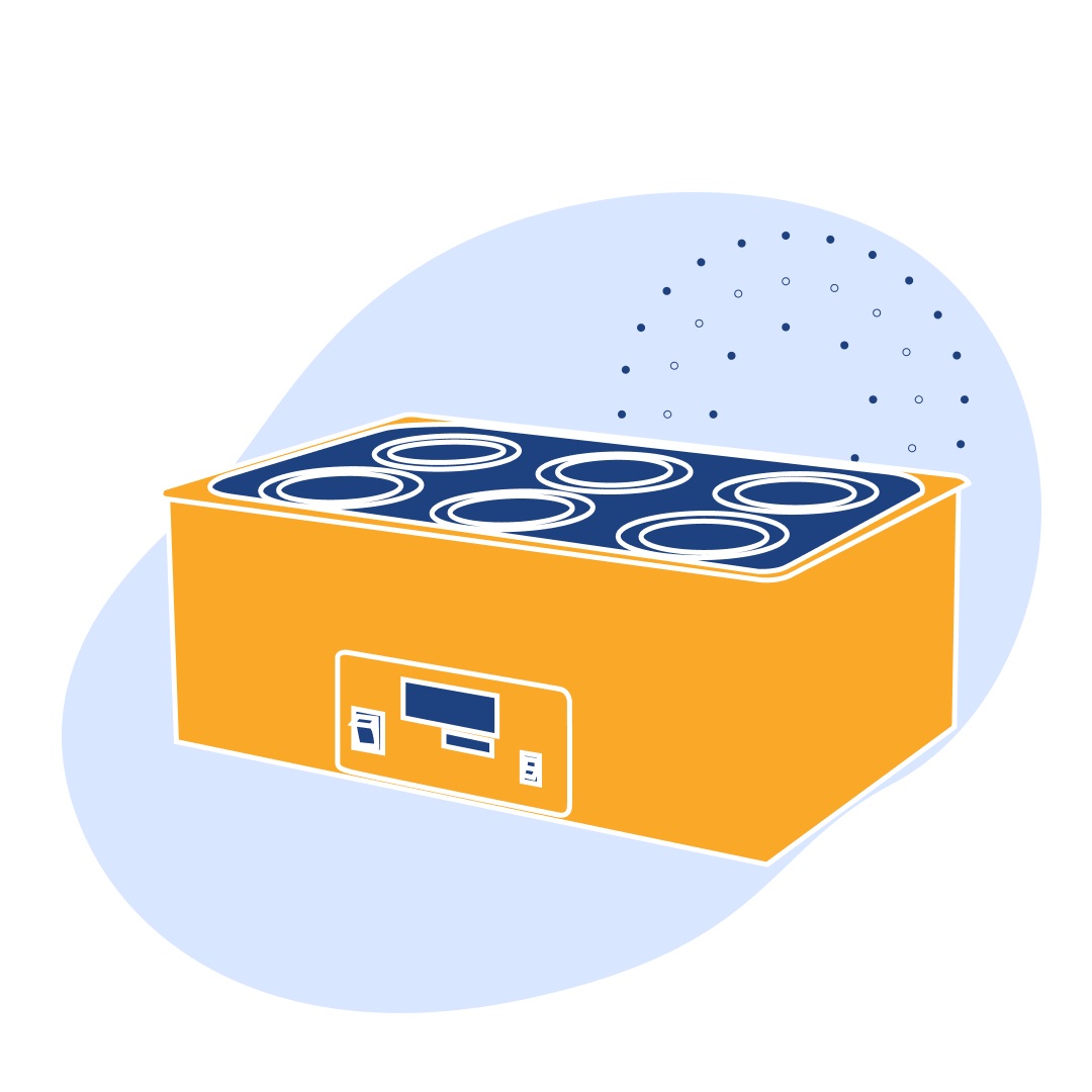 Лабораторная баня ЛБ12-2 300х200х240 мм 3.5 кг