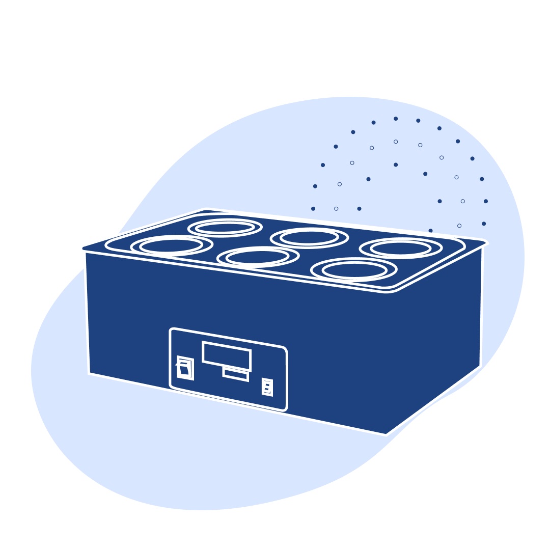 Лабораторная баня ЛБ12-2 300х200х240 мм 3.5 кг